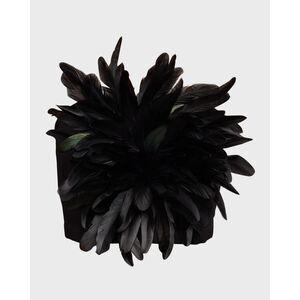 Retrofete Nicki Feather Crop Top Black S